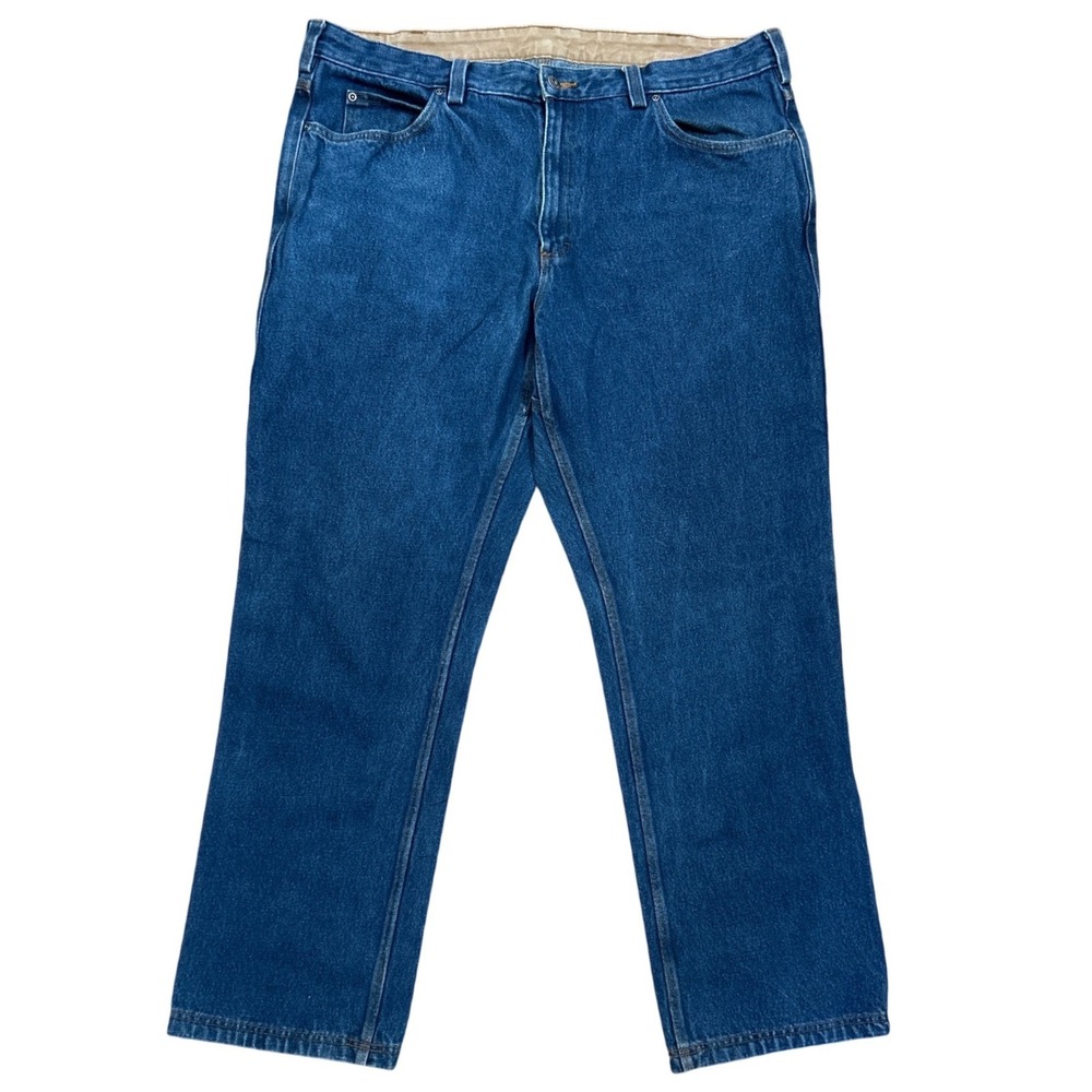 Duluth Trading Co Mens Ballroom Relaxed Fit Blue Jeans Medium Wash 40" x 32.5"